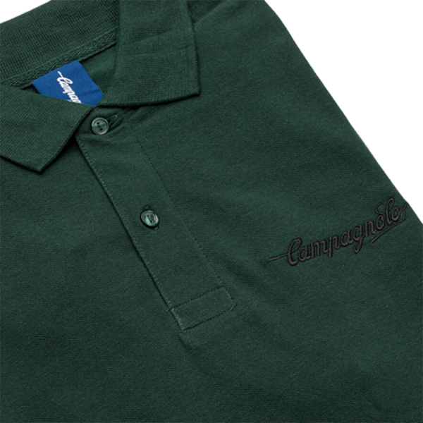 CAMPAGNOLO Shirt Polo Embroidered Logo green - Image 3